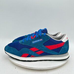 Reebok Classic Nylon Men Size 11.5 Blue Red Suede Leather Training Shoes